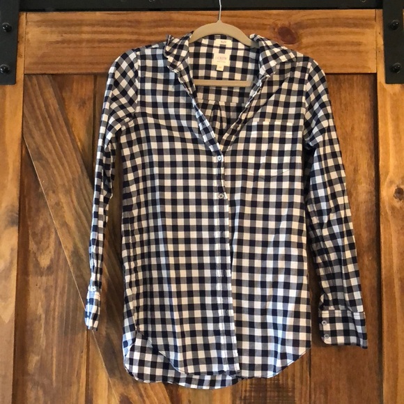 J CREW BOY FIT BUTTON DOWN LIGHT WEIGHT Buffalo Ck - Picture 1 of 1